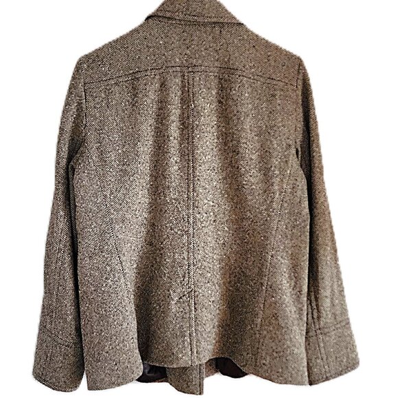 Banana Republic brown wool tweed coat - Picture 2 of 10